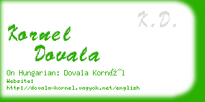 kornel dovala business card